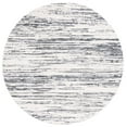 thumbnail image 1 of SAFAVIEH Alamo Olga Stripe Area Rug, Charcoal/Ivory, 6'7" x 6'7" Round, 1 of 5