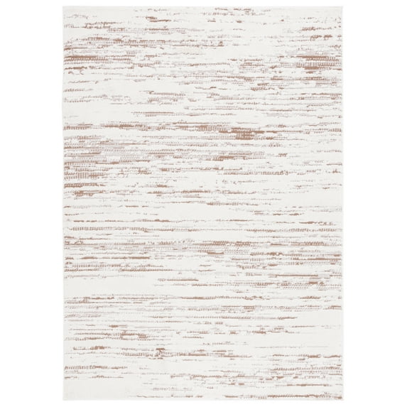 SAFAVIEH Alamo Olga Stripe Area Rug, Taupe/Ivory, 4' x 6'