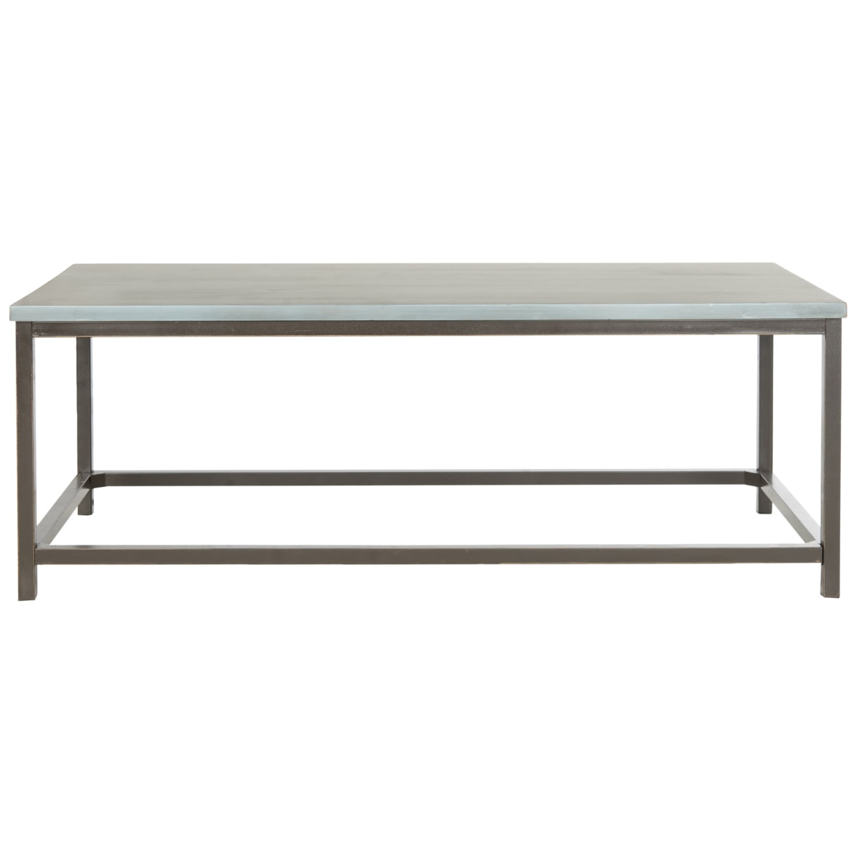 48" Barn Blue Pine Wood Rectangular Coffee Table with Storage