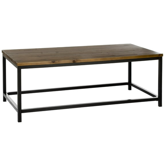 SAFAVIEH Alec Industrial Rustic Coffee Table, Brown Pine