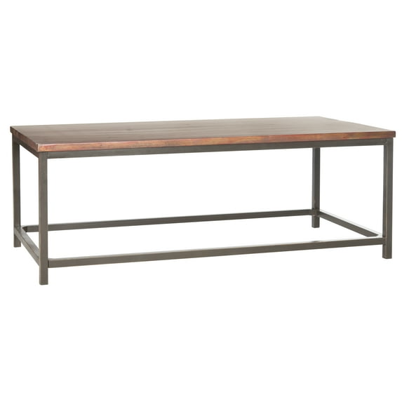SAFAVIEH Alec Industrial Rustic Coffee Table, Distressed Red