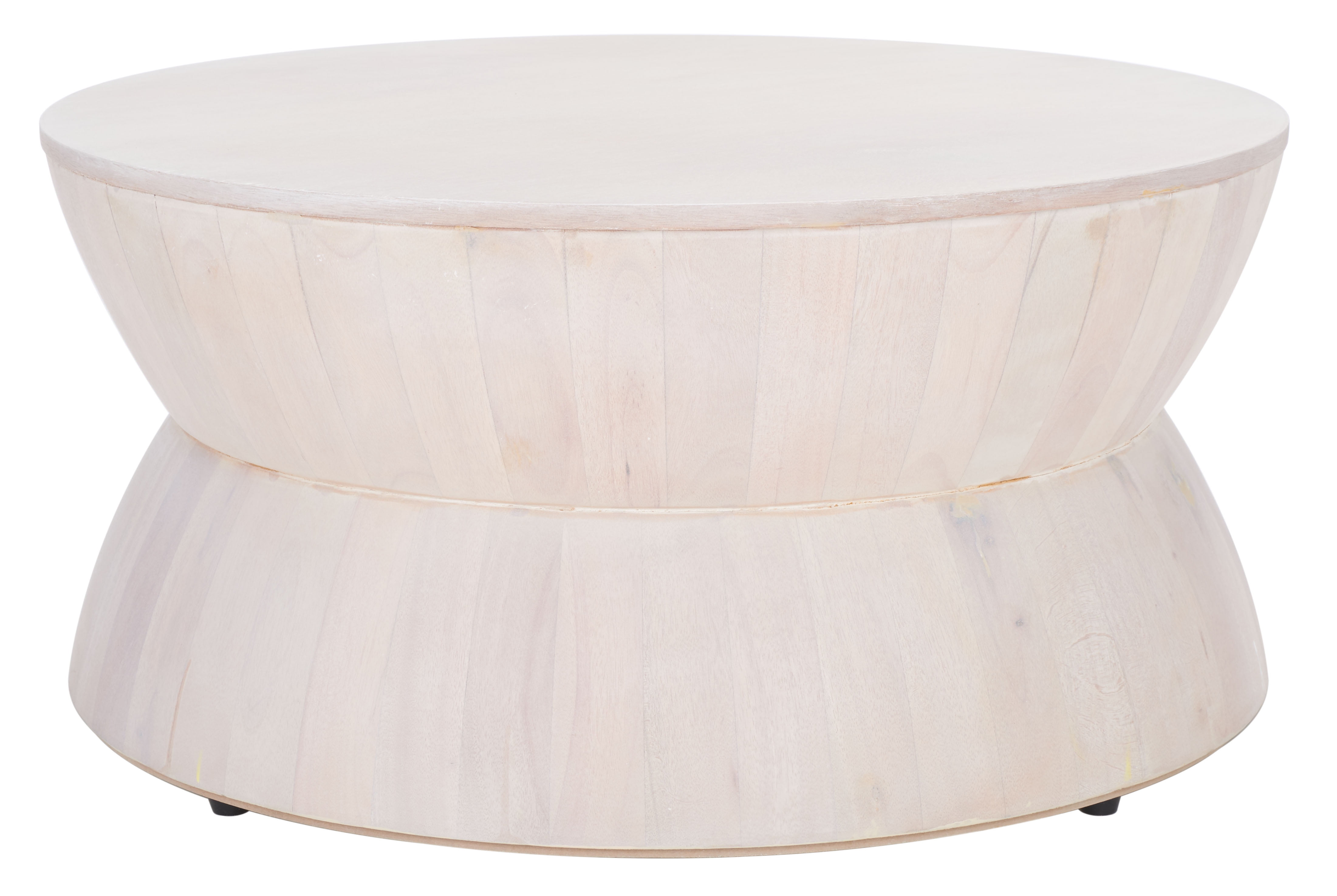 SAFAVIEH Alecto Modern Round Wood Coffee Table, White