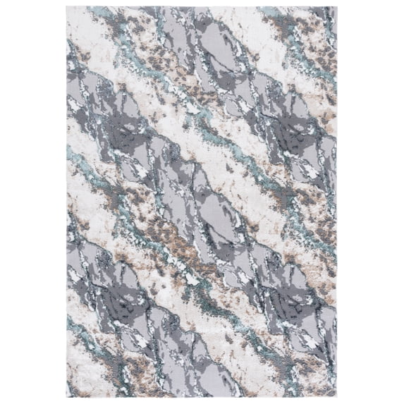 SAFAVIEH Alenia Crawford Abstract Area Rug, Grey/Blue, 9' x 12'