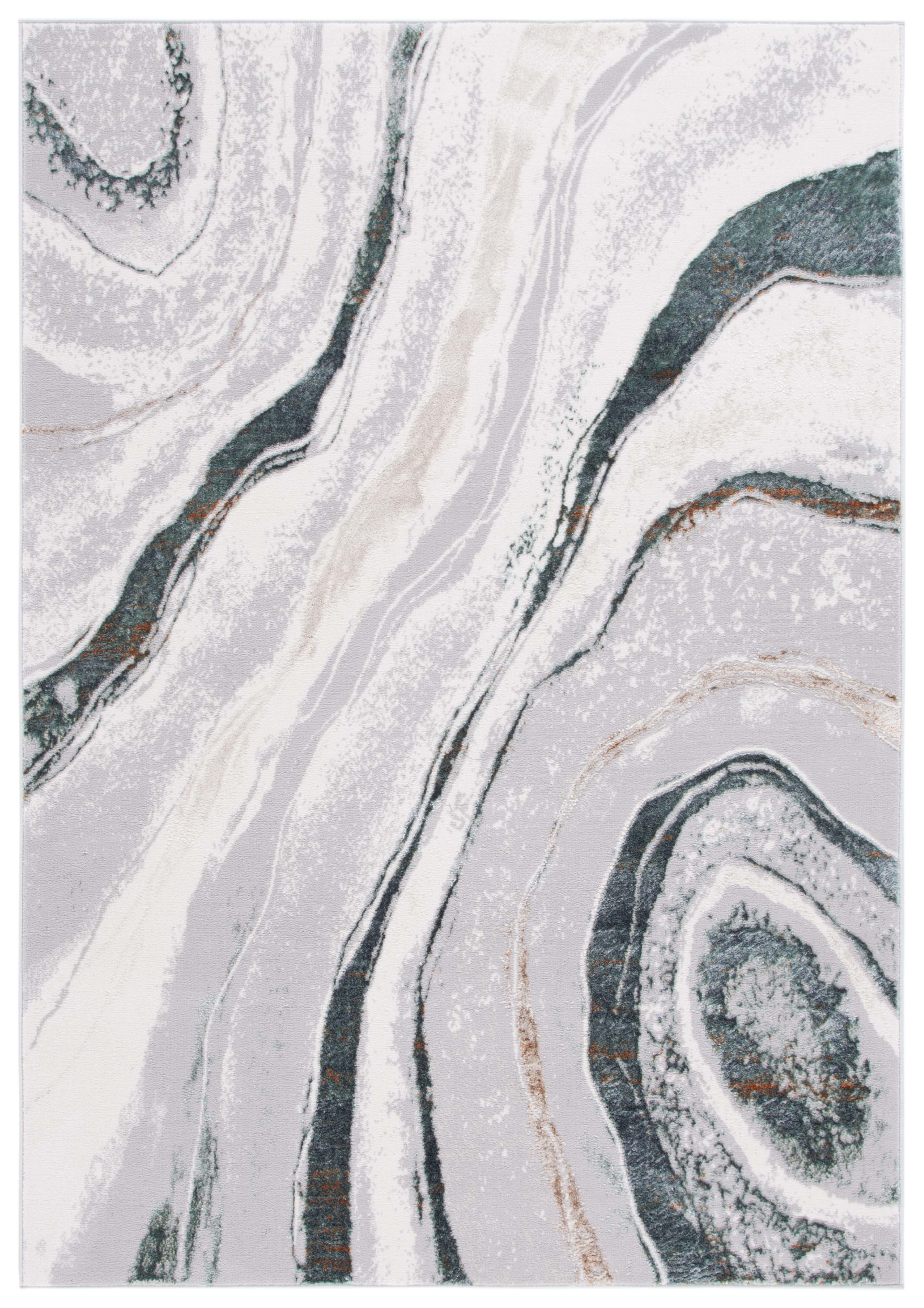 SAFAVIEH Alenia Elihu Abstract Area Rug, Gray/Ivory, 4' x 6'