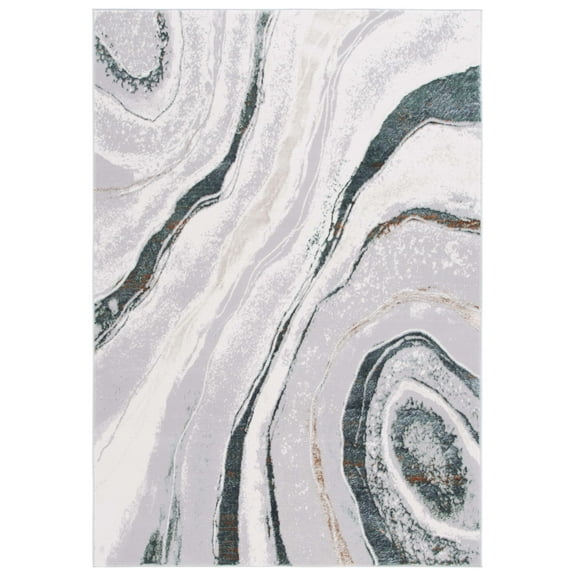 SAFAVIEH Alenia Elihu Abstract Area Rug, Gray/Ivory, 8' x 10'