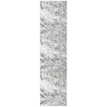 SAFAVIEH Alenia Gligor Abstract Runner Rug, Grey/Blue, 2' x 8'