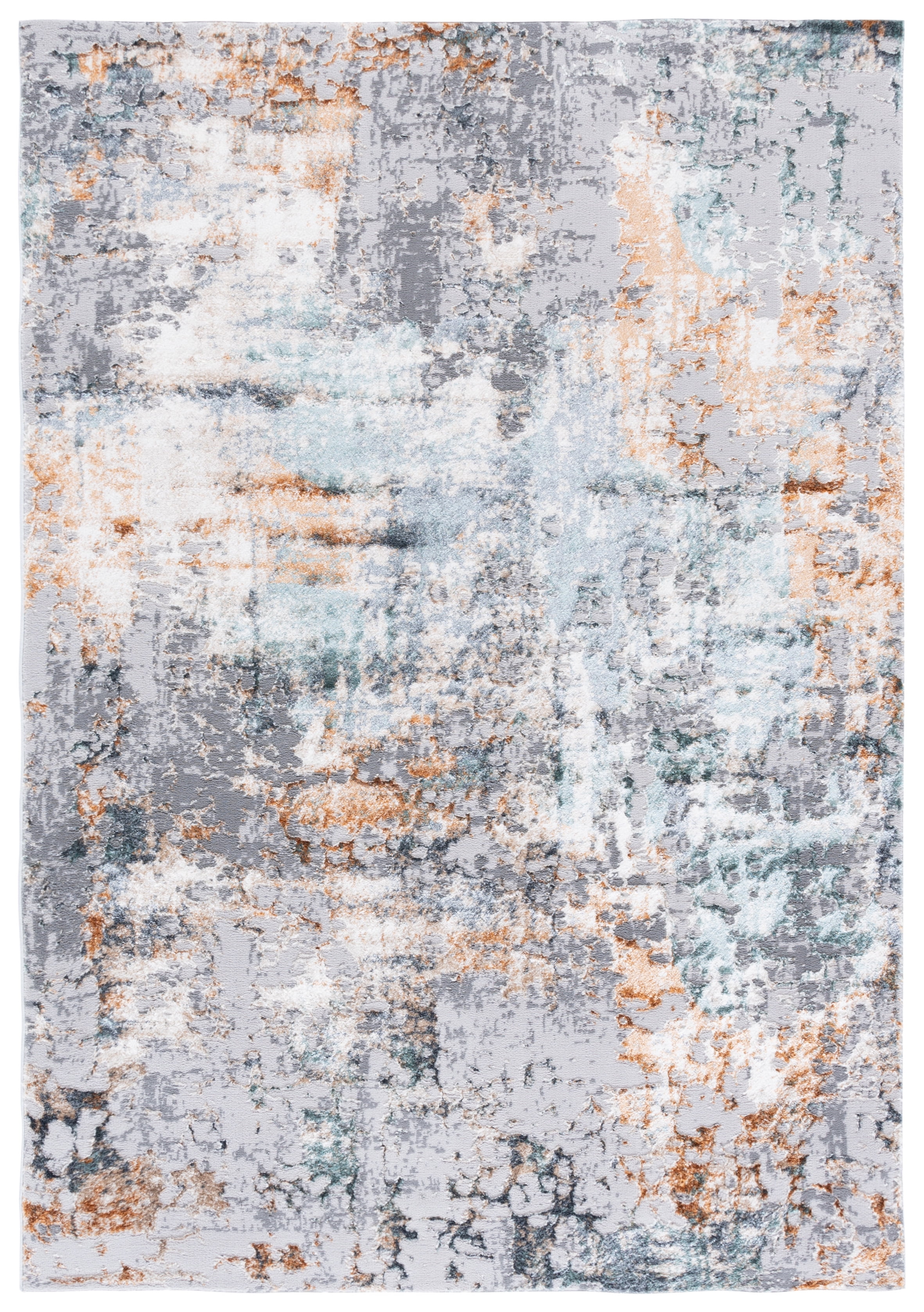 SAFAVIEH Alenia Johan Distressed Area Rug, Grey/Beige, 4' x 6'