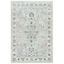 SAFAVIEH Alenia Karaugh Medallion Area Rug, Grey/Beige Gold, 5'3" x 7'6"
