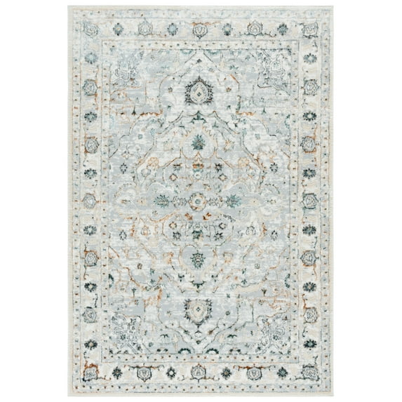 SAFAVIEH Alenia Karaugh Medallion Area Rug, Grey/Beige Gold, 5'3" x 7'6"