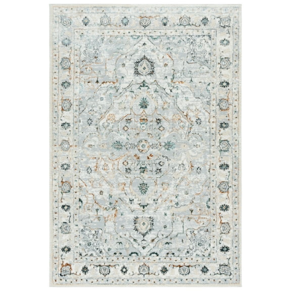 SAFAVIEH Alenia Karaugh Medallion Area Rug, Grey/Beige Gold, 5'3" x 7'6"