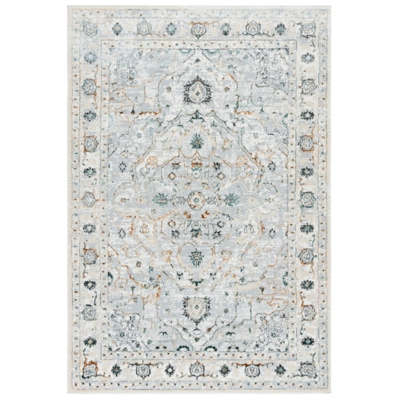 SAFAVIEH Alenia Karaugh Medallion Area Rug, Grey/Beige Gold, 9' x 12'