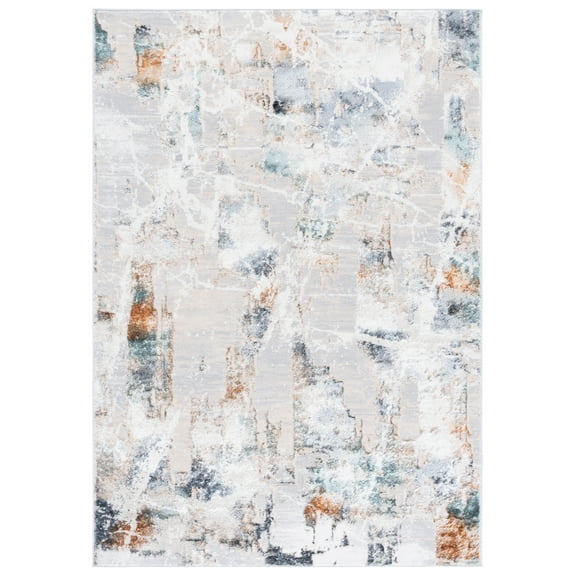 SAFAVIEH Alenia Steward Distressed Area Rug, Grey/Beige, 8' x 10'