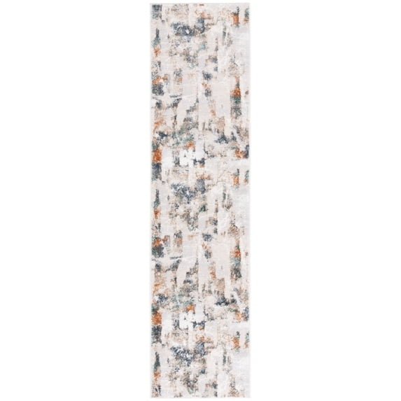 SAFAVIEH Alenia Steward Distressed Runner Rug, Grey/Beige, 2' x 8'