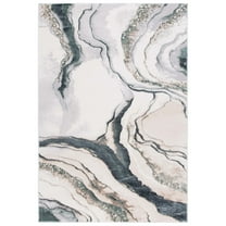 SAFAVIEH Alenia Tyson Abstract Area Rug, Grey/Blue, 4' x 6'