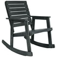 thumbnail image 1 of SAFAVIEH Alexei Solid Acacia Indoor/Outdoor Patio Rocking Chair, Dark Slate Grey, 1 of 6