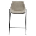 thumbnail image 1 of SAFAVIEH Alexis Square Mid Back Counter Stool, Stone/Black, 1 of 13