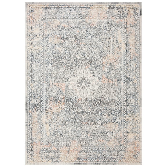 SAFAVIEH Alhambra Dawa Oriental Area Rug, Cream/Grey, 5'3" x 7'7"