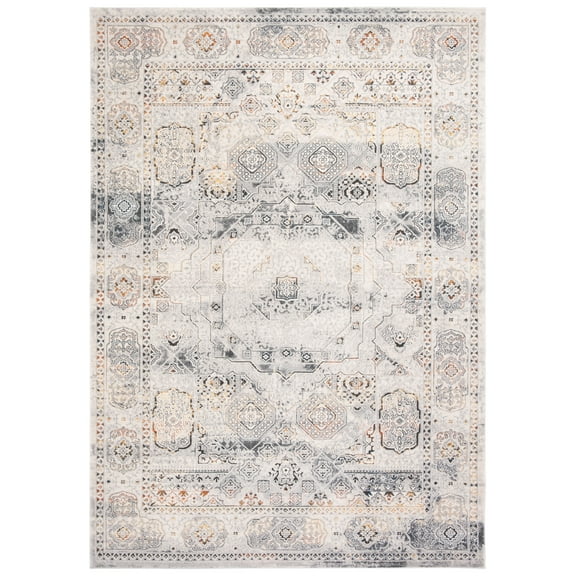 SAFAVIEH Alhambra Evan Oriental Area Rug, Cream/Grey, 5'3" x 7'7"