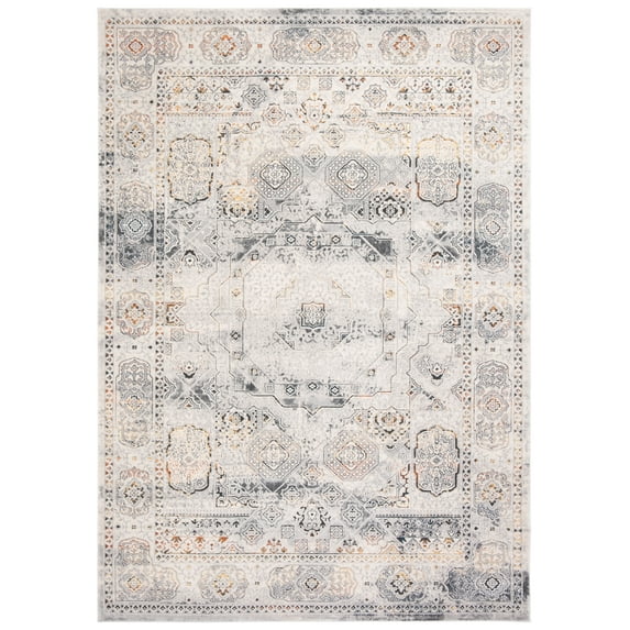 SAFAVIEH Alhambra Evan Oriental Area Rug, Cream/Grey, 5'3" x 7'7"