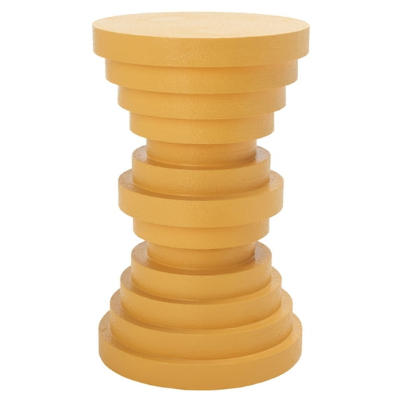 SAFAVIEH Ali Modern 19" Round End Table, Yellow