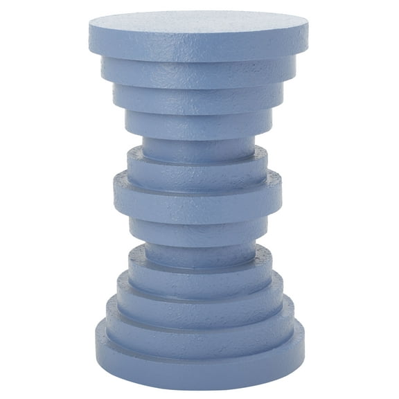 SAFAVIEH Ali Modern Style Periwinkle Round End Table (11.8 in. W x 11.8 in. D x 18.5 in. H)