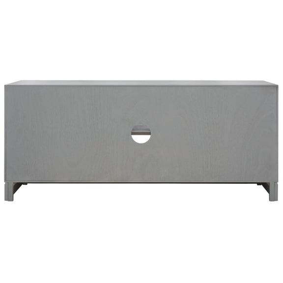 SAFAVIEH Aliyah 2 Drawer 1 Shelf Media Stand, Distressed Grey (47.3 in. W x 15.8 in. D x 20 in. H)