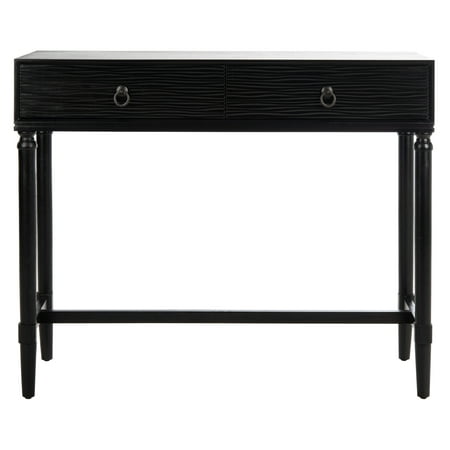 SAFAVIEH Aliyah French Black Wood Console Table with Drawer (35.5 in. W x 13 in. D x 29.5 in. H)