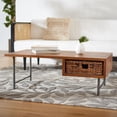 thumbnail image 1 of SAFAVIEH Allester 1 Rattan Drawer Coffee Table, Brown/Black, 1 of 14