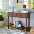 thumbnail image 1 of SAFAVIEH Allura French Brown Wood Console Table with Drawer (35.5 in. W x 13 in. D x 29.5 in. H), 1 of 14