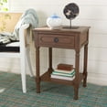 thumbnail image 1 of SAFAVIEH Allura Solid Rustic 1 Drawer Accent Table, Brown, 1 of 7