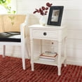 thumbnail image 1 of SAFAVIEH Allura Solid Rustic 1 Drawer Accent Table, Distressed White, 1 of 7