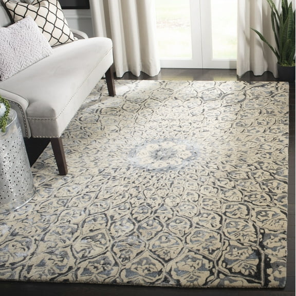 SAFAVIEH Allure Aurora Abstract Area Rug, Ivory/Charcoal, 8' x 10'