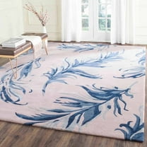SAFAVIEH Allure Mandy Floral Wool Area Rug, Beige/Blue, 5' x 8'