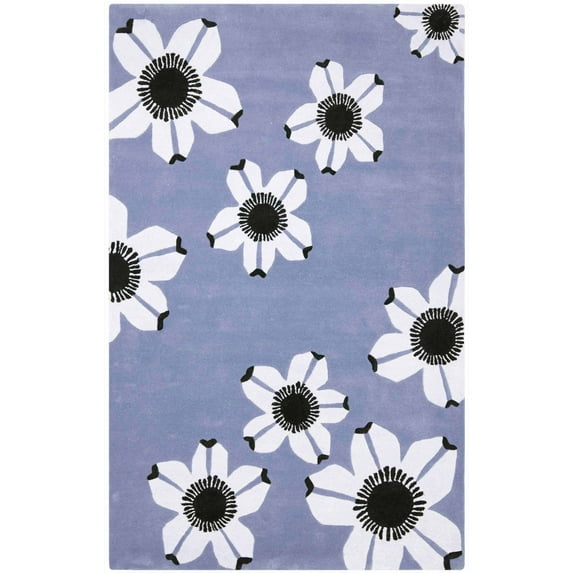 SAFAVIEH Allure Zowie Floral Wool Area Rug, Blue, 4' x 6'