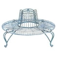 thumbnail image 1 of SAFAVIEH Ally Darling Outdoor Wrought Iron Tree Bench, Antique Blue, 1 of 9