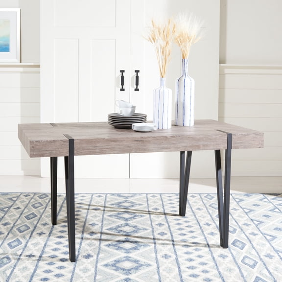 Safavieh Alyssa 35" Contemporary Dining Table, Gray Oak