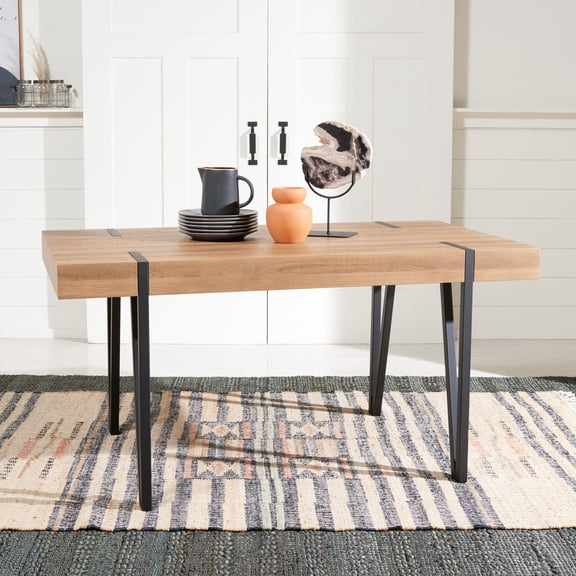 Safavieh Alyssa 35" Contemporary Dining Table, Natural/Black
