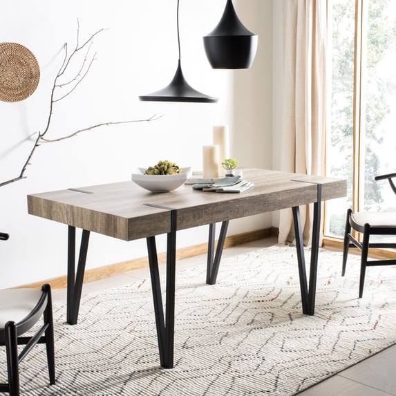 SAFAVIEH Alyssa Mid-Century Dining Table, Multi/Brown