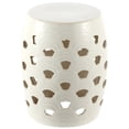 thumbnail image 1 of SAFAVIEH Amaissa 15" Natural Geometric Ceramic Garden Stool, Cream, 1 of 7
