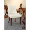 thumbnail image 1 of SAFAVIEH Amanda 19''H Traditional Glam Tufted Chair, Flat Cream, 1 of 4