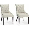 thumbnail image 1 of SAFAVIEH Amanda 19''H Traditional Glam Tufted Chair, Taupe, 1 of 4