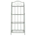 thumbnail image 1 of SAFAVIEH Amaris Outdoor Wrought Iron 4 Tier Bakers Rack, Antique Green, 1 of 11