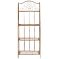 thumbnail image 1 of SAFAVIEH Amaris Outdoor Wrought Iron 4 Tier Bakers Rack, Rusty Orange, 1 of 10