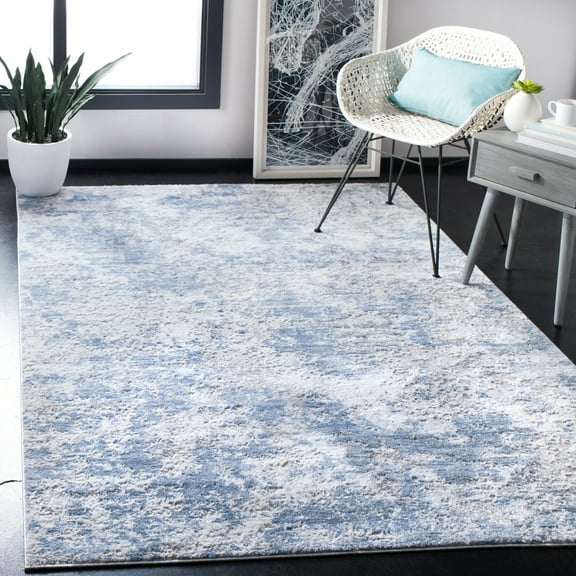 SAFAVIEH Amelia Alastar Abstract Distressed Area Rug, Gray/Blue, 4' x 6'