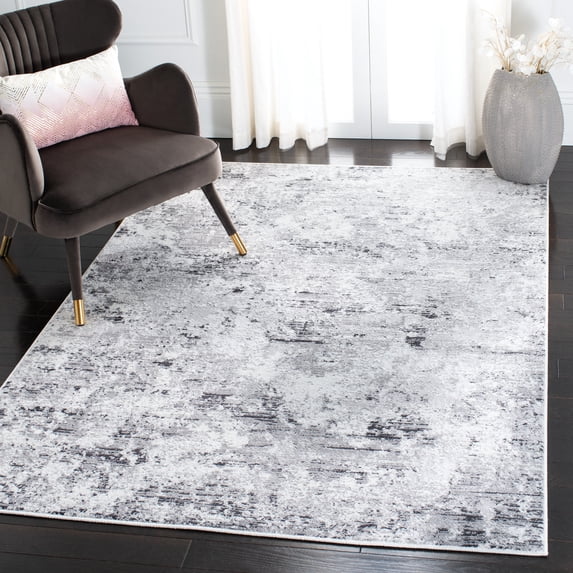 SAFAVIEH Amelia Alastar Abstract Distressed Area Rug, Gray/Ivory, 2'2" x 4'