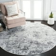 thumbnail image 1 of SAFAVIEH Amelia Alastar Abstract Distressed Area Rug, Gray/Ivory, 5'3" x 5'3" Round, 1 of 10