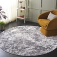 thumbnail image 1 of SAFAVIEH Amelia Alastar Abstract Distressed Area Rug, Charcoal/Ivory, 6'7" x 6'7" Round, 1 of 10