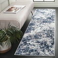 thumbnail image 1 of SAFAVIEH Amelia Alastar Abstract Distressed Runner Rug, Ivory/Navy, 2'2" x 6', 1 of 10
