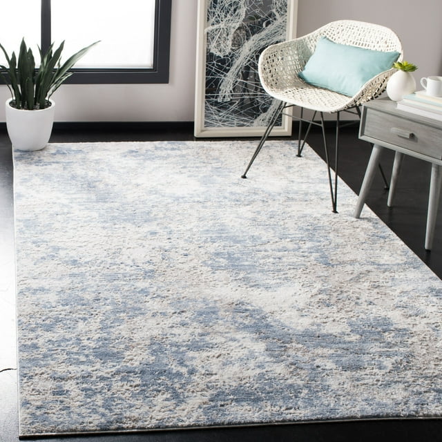 SAFAVIEH Amelia Alastar Abstract Distressed Area Rug, Grey/Blue, 5'3" x 7'6"