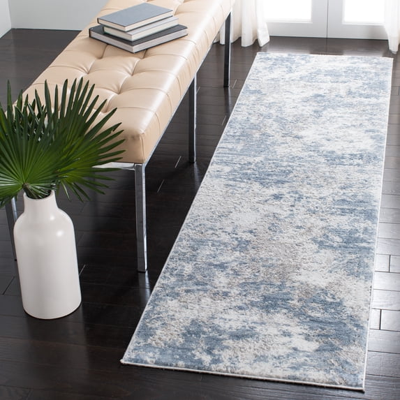 SAFAVIEH Amelia Alastar Abstract Distressed Runner Rug, Gray/Blue, 2'2" x 6'